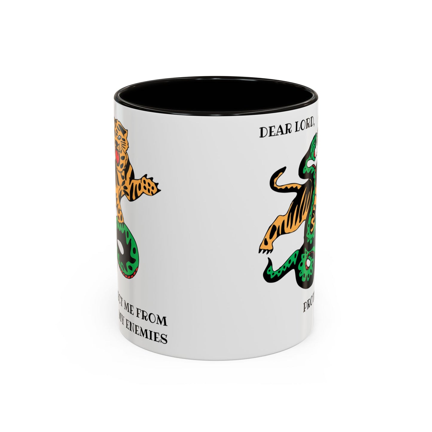 Dear Lord "Protect Me from My Enemies" Mug, 11oz