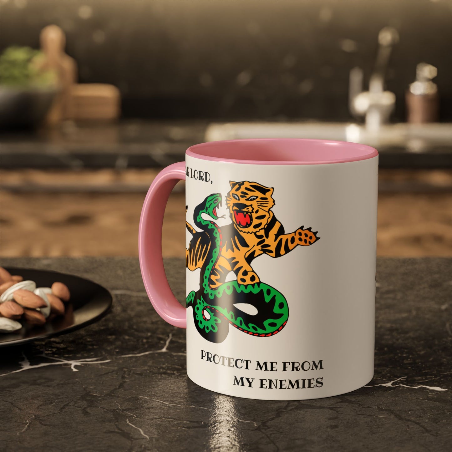 Dear Lord "Protect Me from My Enemies" Mug, 11oz