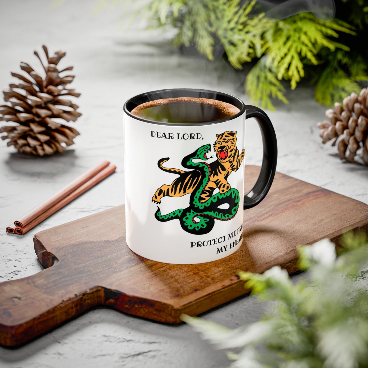 Dear Lord "Protect Me from My Enemies" Mug, 11oz