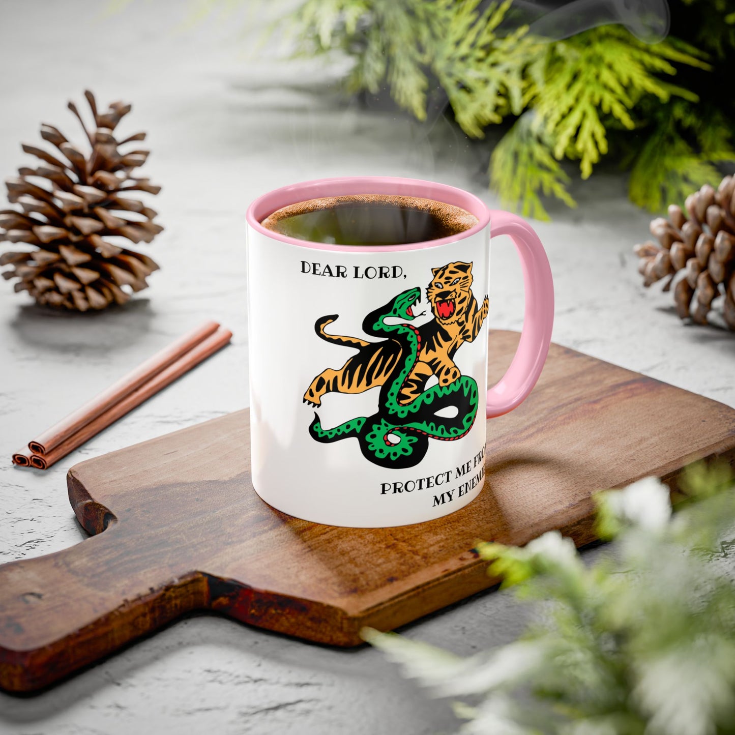 Dear Lord "Protect Me from My Enemies" Mug, 11oz