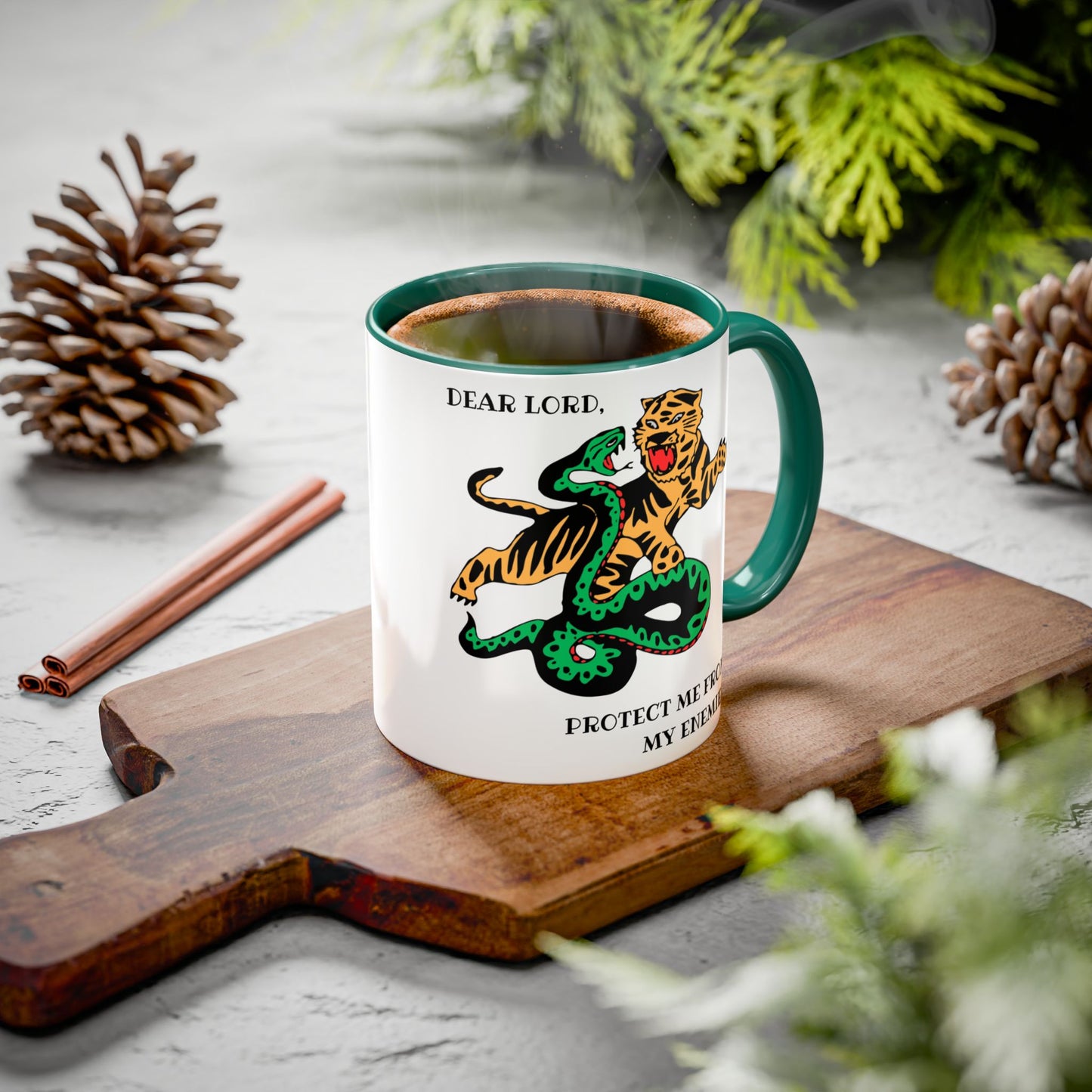 Dear Lord "Protect Me from My Enemies" Mug, 11oz
