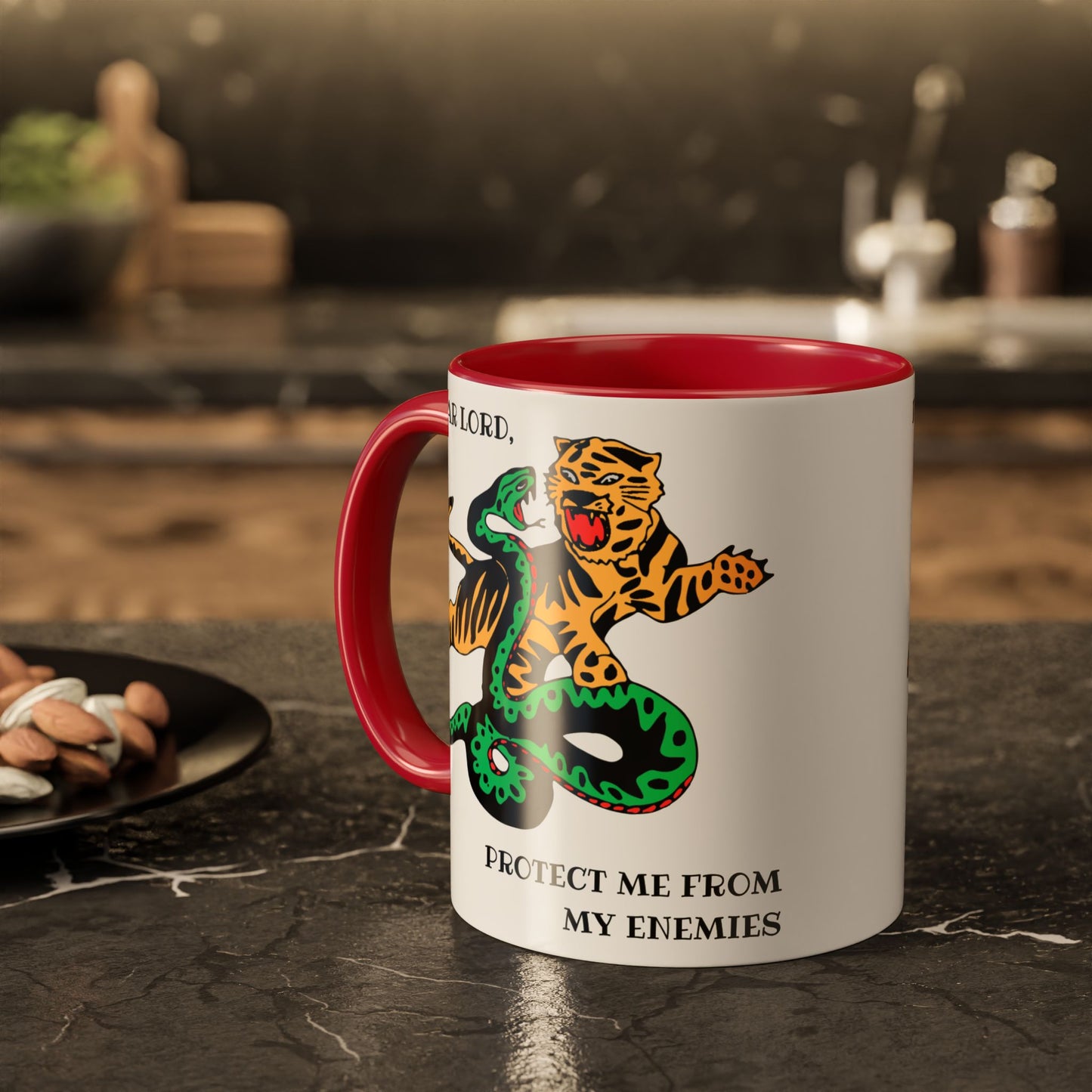 Dear Lord "Protect Me from My Enemies" Mug, 11oz