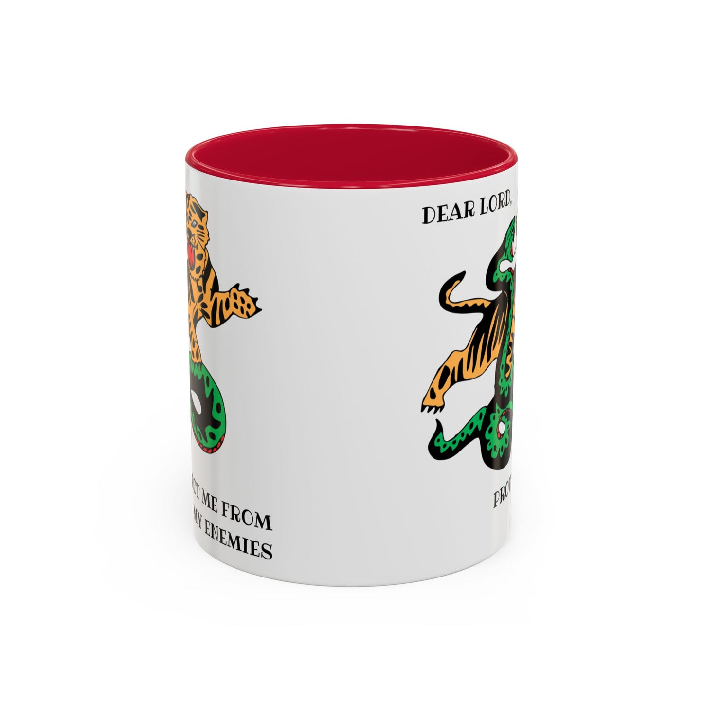 Dear Lord "Protect Me from My Enemies" Mug, 11oz