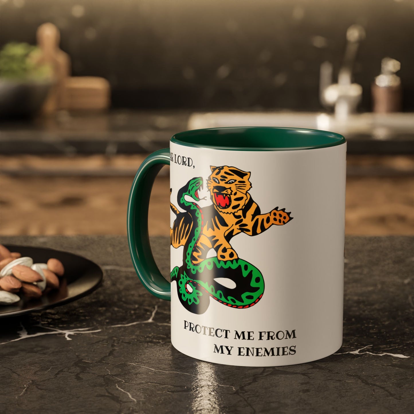 Dear Lord "Protect Me from My Enemies" Mug, 11oz