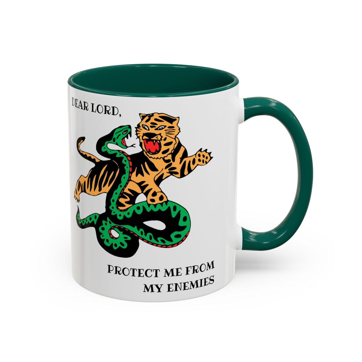 Dear Lord "Protect Me from My Enemies" Mug, 11oz