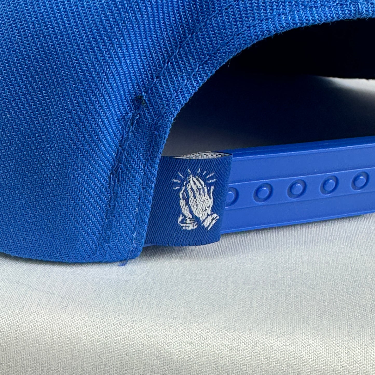 Dear Lord Script Snapback - Royal / White