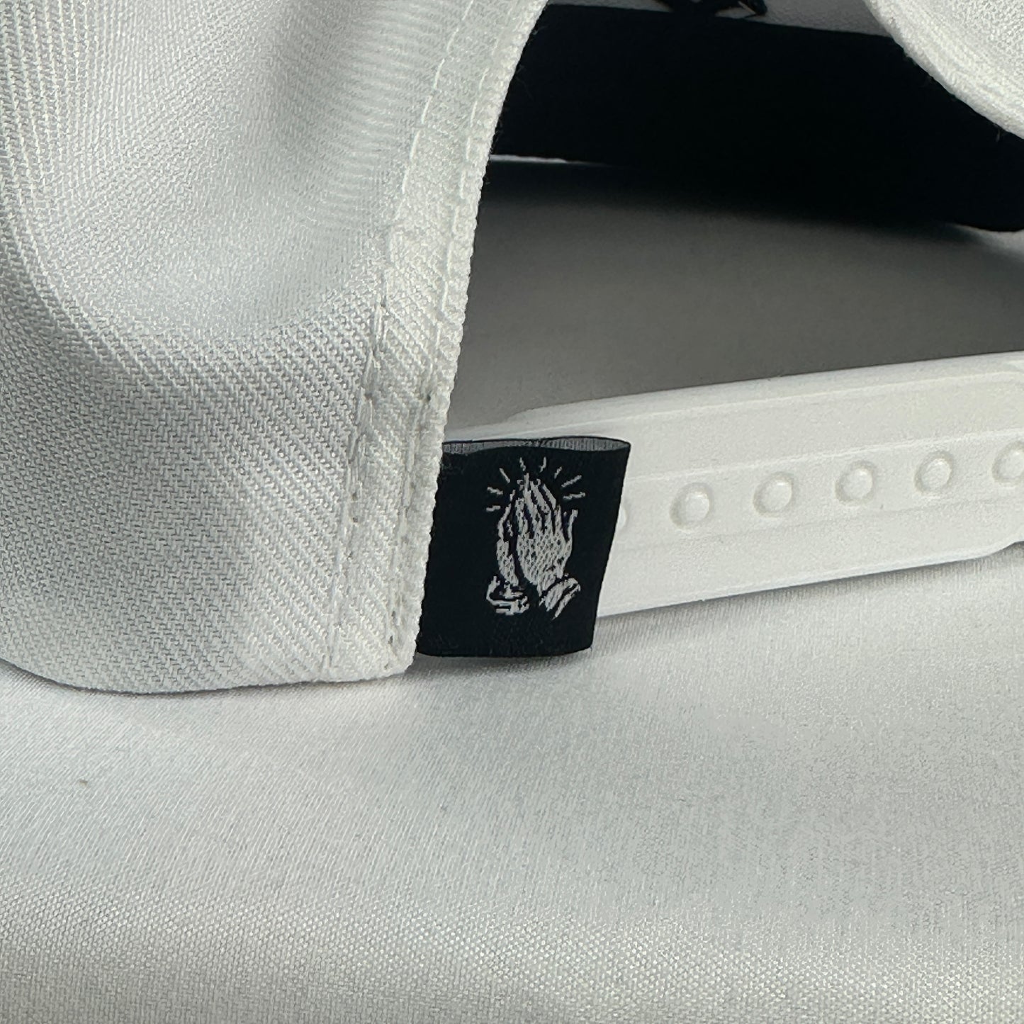 Dear Lord Script Snapback - White / Black