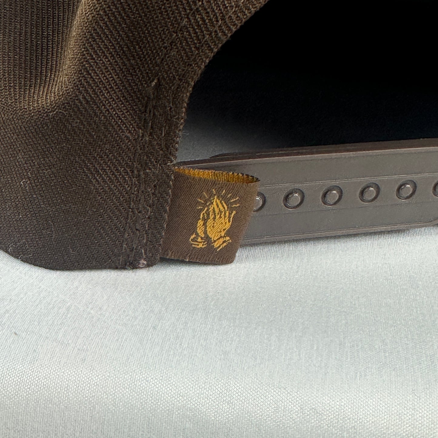 Dear Lord Script Snapback - Brown / Gold
